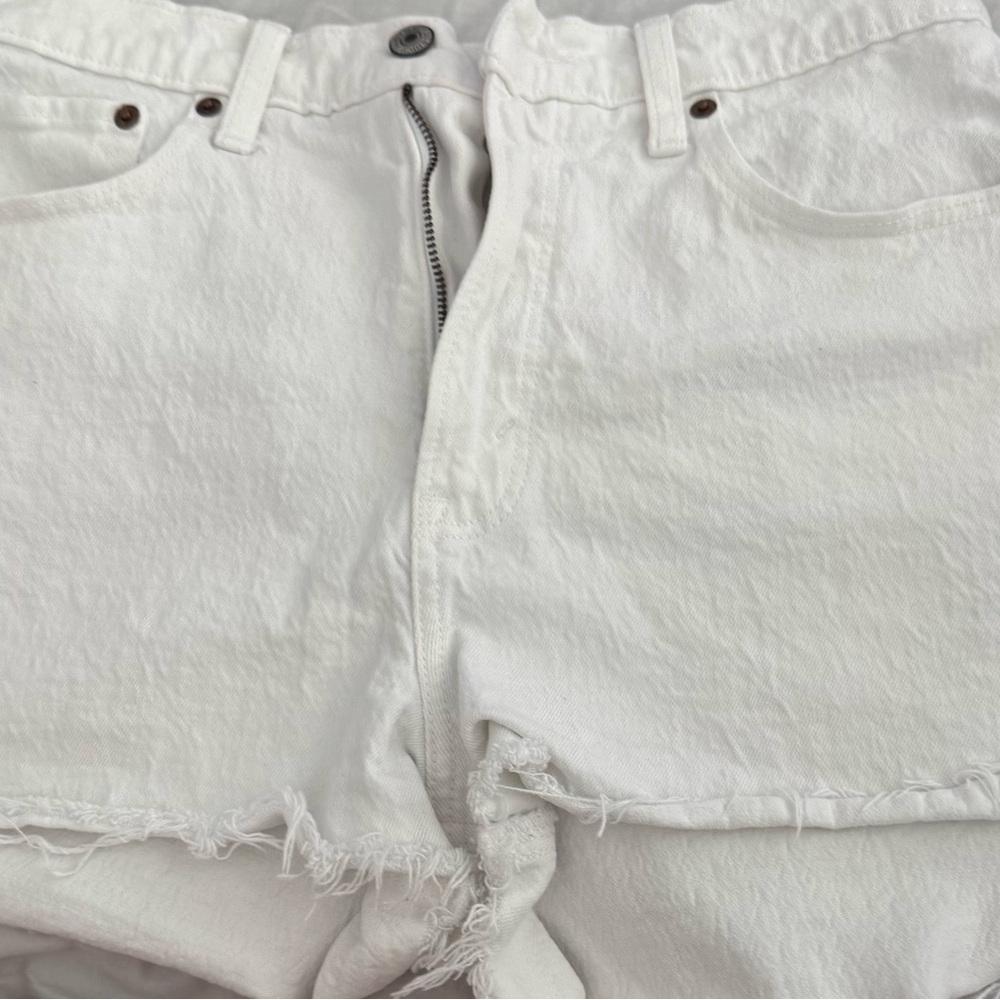 Abercrombie & Fitch White Denim Shorts